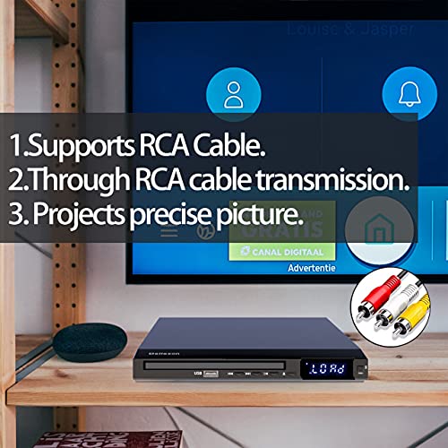Dvd Player, Dvd Players For Tv, All Region Free Compact Dvd Player, Microphone Jack, Av Output & Usb Input, Pal/Ntsc Auto-Switch System, Av Connect With Rca Cable And Remote Control #TOP3