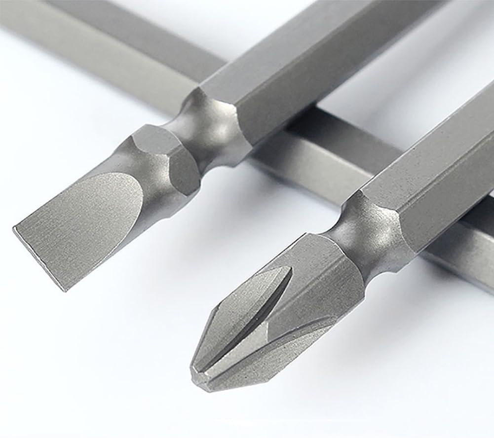 10Pcs PH2/ SL6 Magnetic Double Ended Screwdriver Bit S2 Steel Power Tool Double Ended Drive Bits 1/4 Inch Hex Shank 2 Inch/50mm Length Impact Driver Bit Set