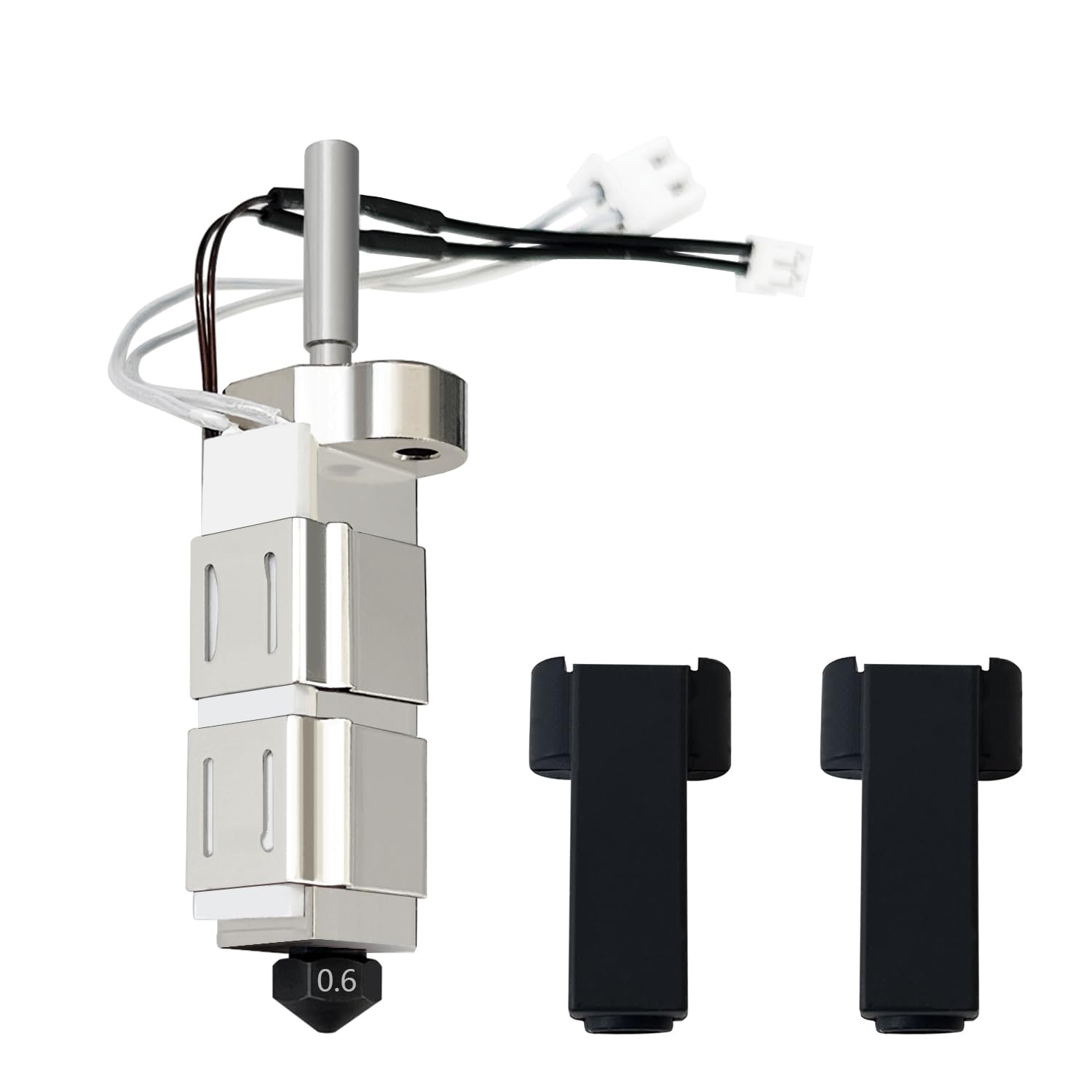 HzdaDeve 0,6 mm Hotend per OrangeStorm Giga Hot End, termistore in ceramica, estrusore, testina di stampa in acciaio temprato, cartuccia riscaldante con copertura in silicone extra 1PK per accessori