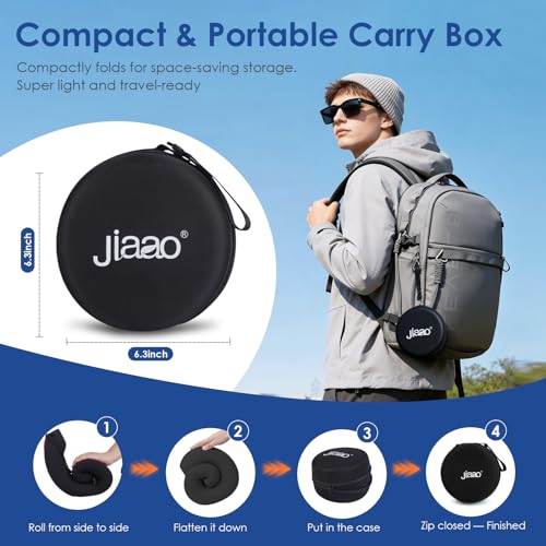 Image of jiaao Travel Pillow Memory Foam Neck Pillow for Airplanes with Adjustable Neck Support, Includes Eye Mask, Earplugs & Storage Bag - Perfect for Flights, Road Trips, and Trains