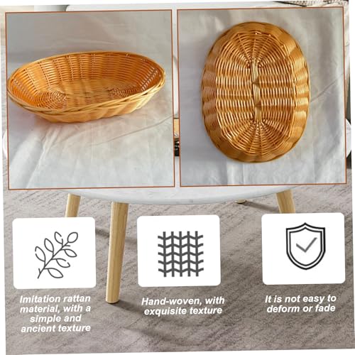Panier en osier plastique réutilisable pour présentation de table - 3