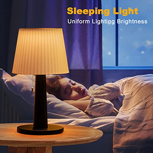 Tryme Solar Table Lamp With 2 Charging Ways Outdoor Lights With Rechargeable Battery 3 Way Dimmable By Pull Chain Bedside Nightstand Lamps For Home Office Cafe Desk Dorm Bar Hotel #TOP4