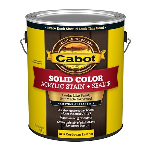 Cabot 140.0001837.007 Solid Color Decking Stain, Cordovan Brown