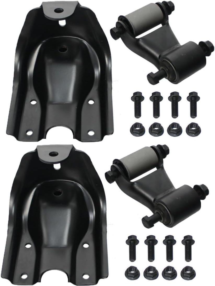 Rear Leaf Spring Shackle Hanger Bracket Pair Compatible with 1988–1997 Chevy/GMC C1500 C2500 – Replaces 722-102