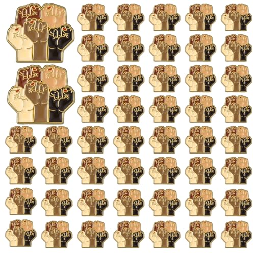 Image of Juneteenth Enamel Pins Juneteenth Freedom Day Fist Lapel Pins African American Badge Brooch Button for Clothes Hat Backpack Goodie Bag 1865 Black Emancipation Party Decoration