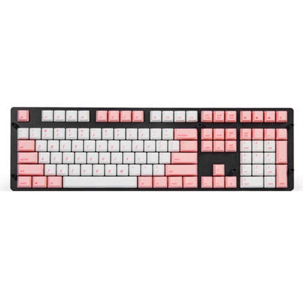 Convient pour High General 108 Touches mécaniques bicolores PBT Sublimation Keycap Rose