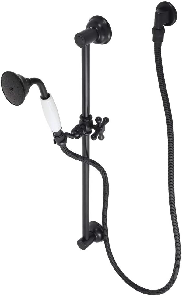 Kingston Brass KAK3520W0 Made To Match Hand Shower Combo with Slide Bar, Matte Black