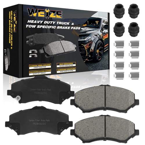 WEIZE Front Carbon Fiber Ceramic Brake Pads, D...