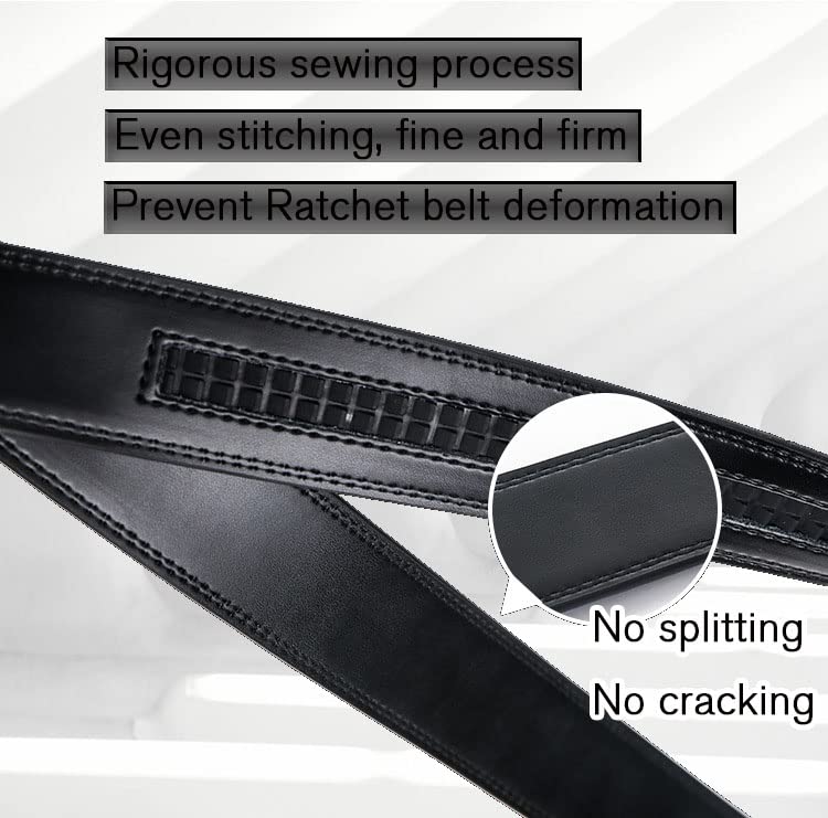 Mens Ratchet Belt, Leather Adjustable Slide Belt For Men Dress Casual Pant2