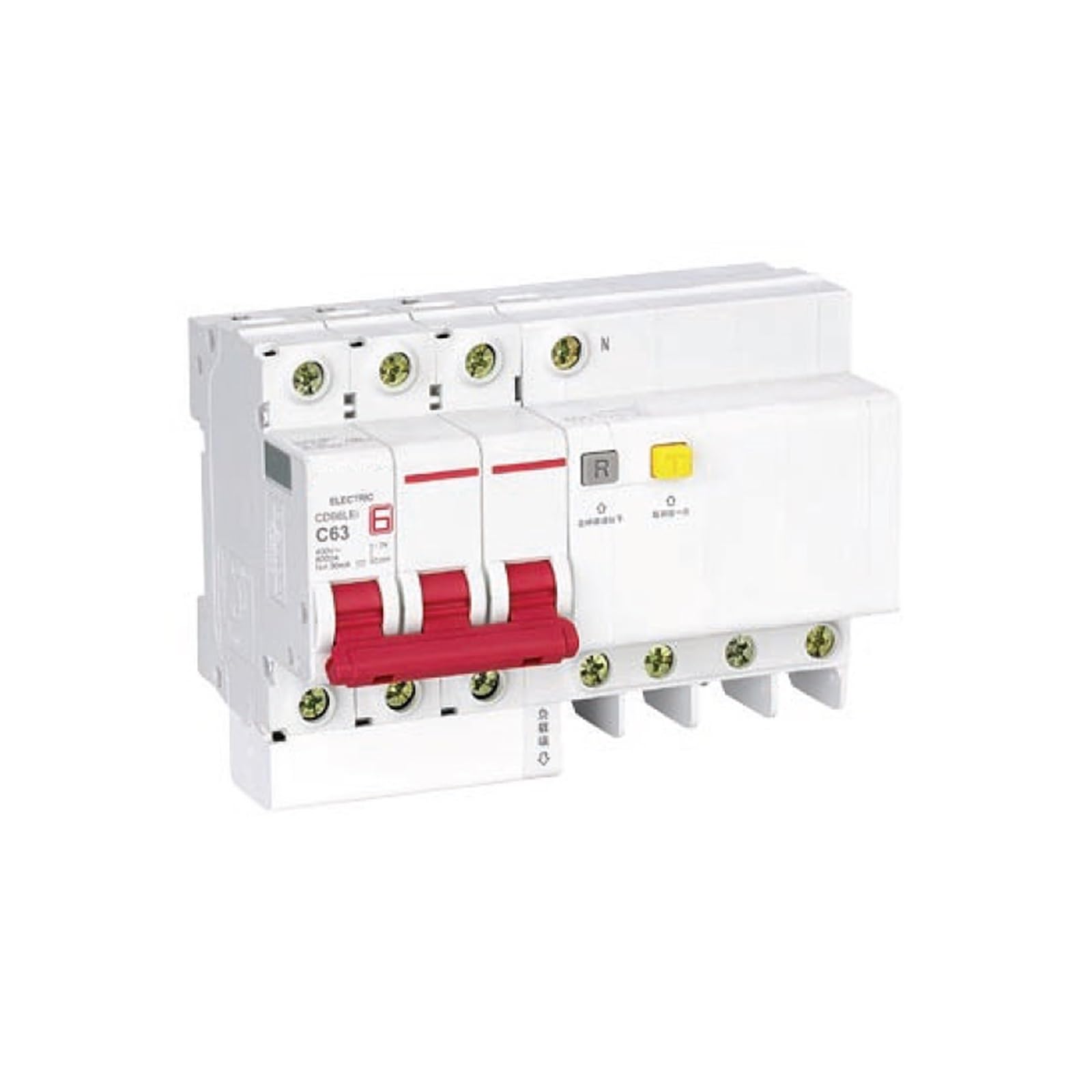 CDB6LEi disjoncteur micro-fuite différentiel triphasé 3P D 50A 100mA - 2