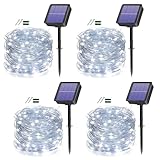 Luces Solares LED Exterior Jardin, 12M 120 LED Impermeables Cadena de Luces Decoracion para Exteriores/Interiores, Jardín, Dormitorio, Muebles, Patio, Terraza, Balcón, Fiestas, Bodas