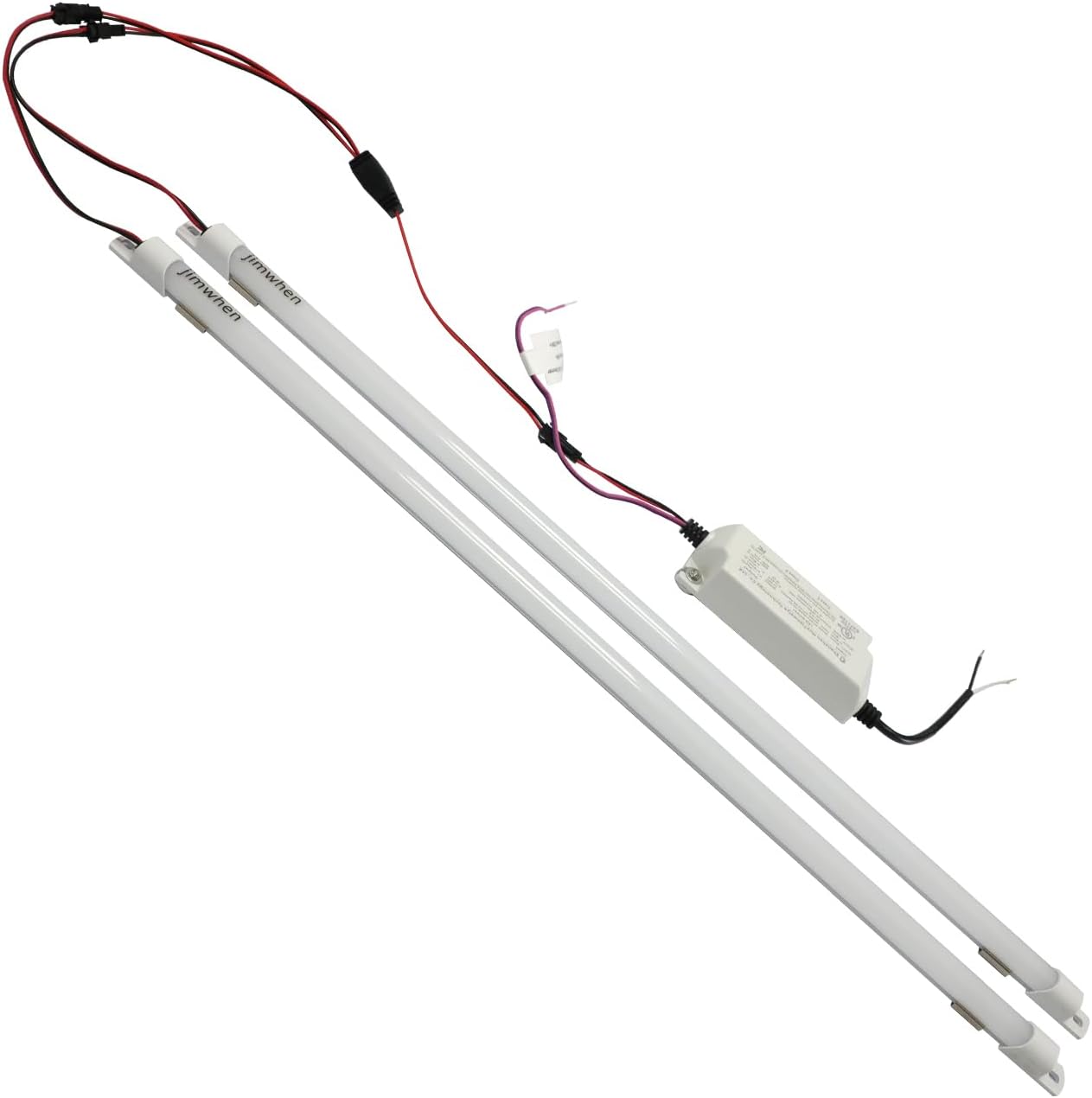 Magnetic Mount 2FT LED Retrofit Kit,18W 2x2 FT (1 Driver&2 LED Strips),150LM/W,5000K Nature White,0-10V Dimmable,T8 T10 T12 Fluorescent Replacement Troffer Retrofit Kit,Quick Easy Install