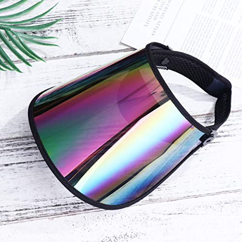 , 1 peça, chapéu de sol, viseiras de PVC holográfico , boné esportivo para caminhadas, acampamento,
