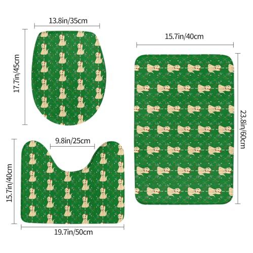 Tapis de bain 3 pièces absorbant contour WC et coiffeuse - 3
