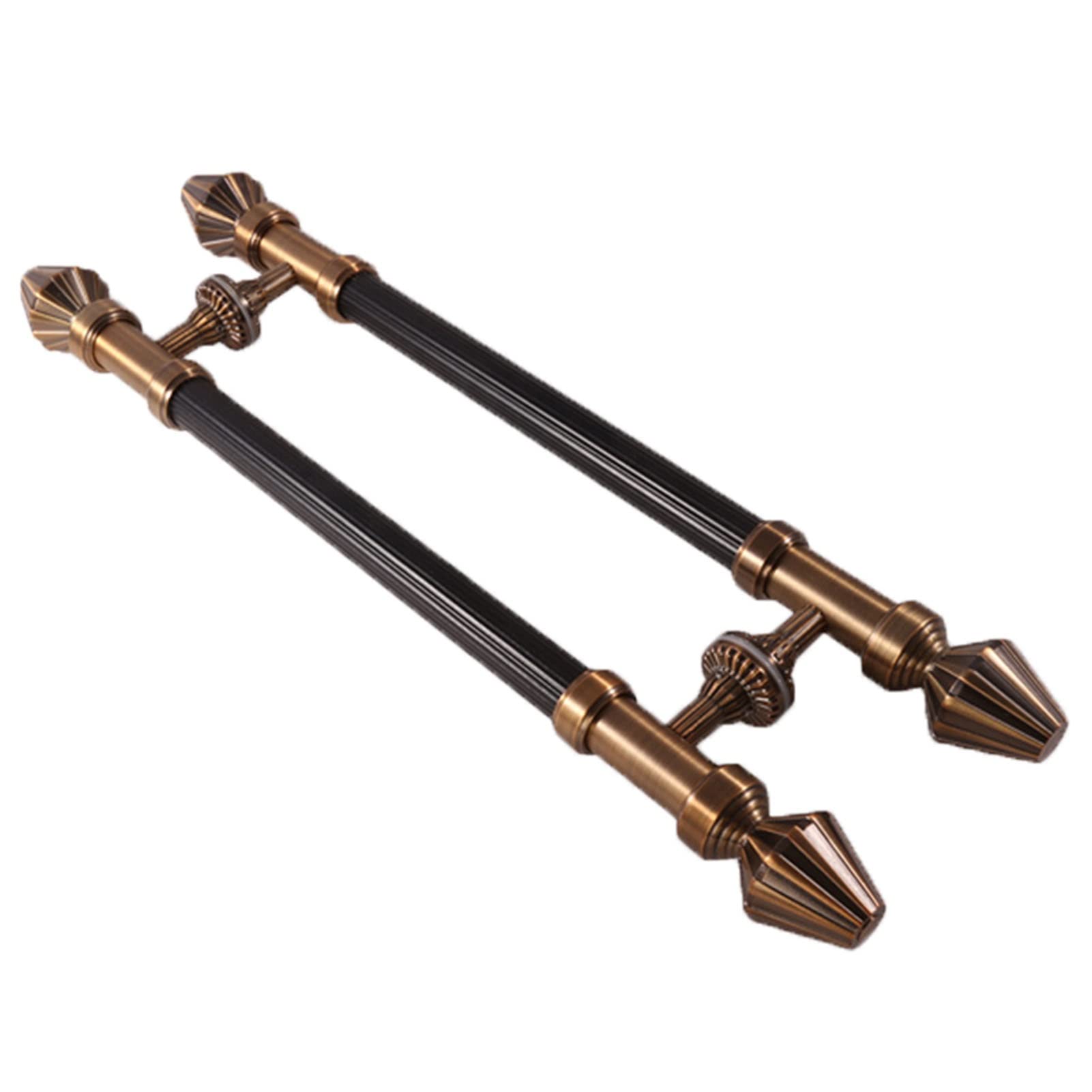 CWCQGH Door Pull European Style Door Handle Push/Pull Aluminum Alloy, Retro Entry Barn Handle Bar with Install Fitting, for Wood Doors/Glass Doors/Sliding Doors,Brass-150cm/59inch