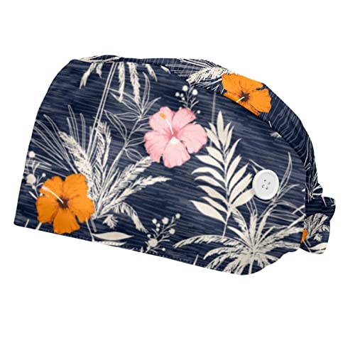 Casquettes de travail respirantes JDEZ à motif fleur pour un confort anti-transpiration