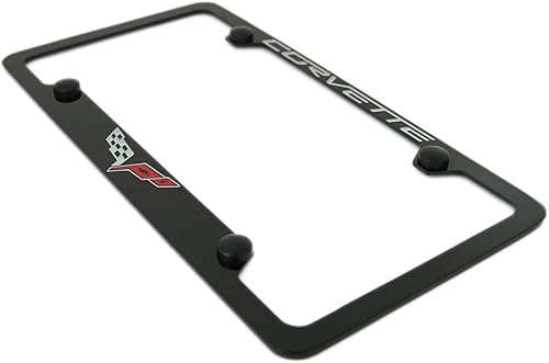 Miniatura 5 de Chevrolet Corvette C6 - Marco de matrícula de metal cromado