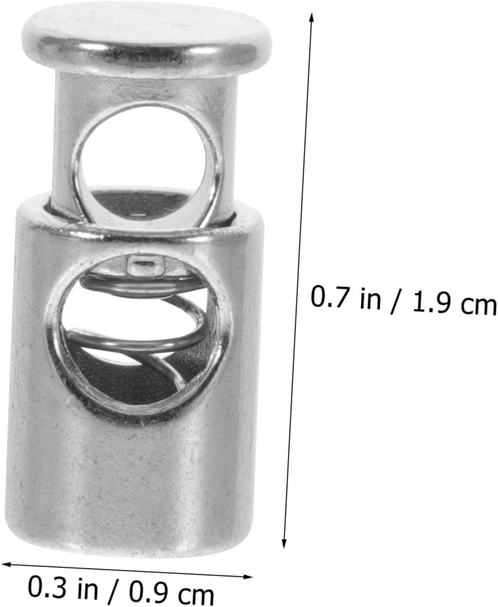 Operitacx 30 Pcs Metal Cord Locks Heavy Duty Rope Buckle Stopper Fasteners Drawstring Cord Toggle Clamps