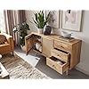 FineBuy Sideboard Mango Massivholz Schwarz - Runde  Produktbild-Vorschau 3