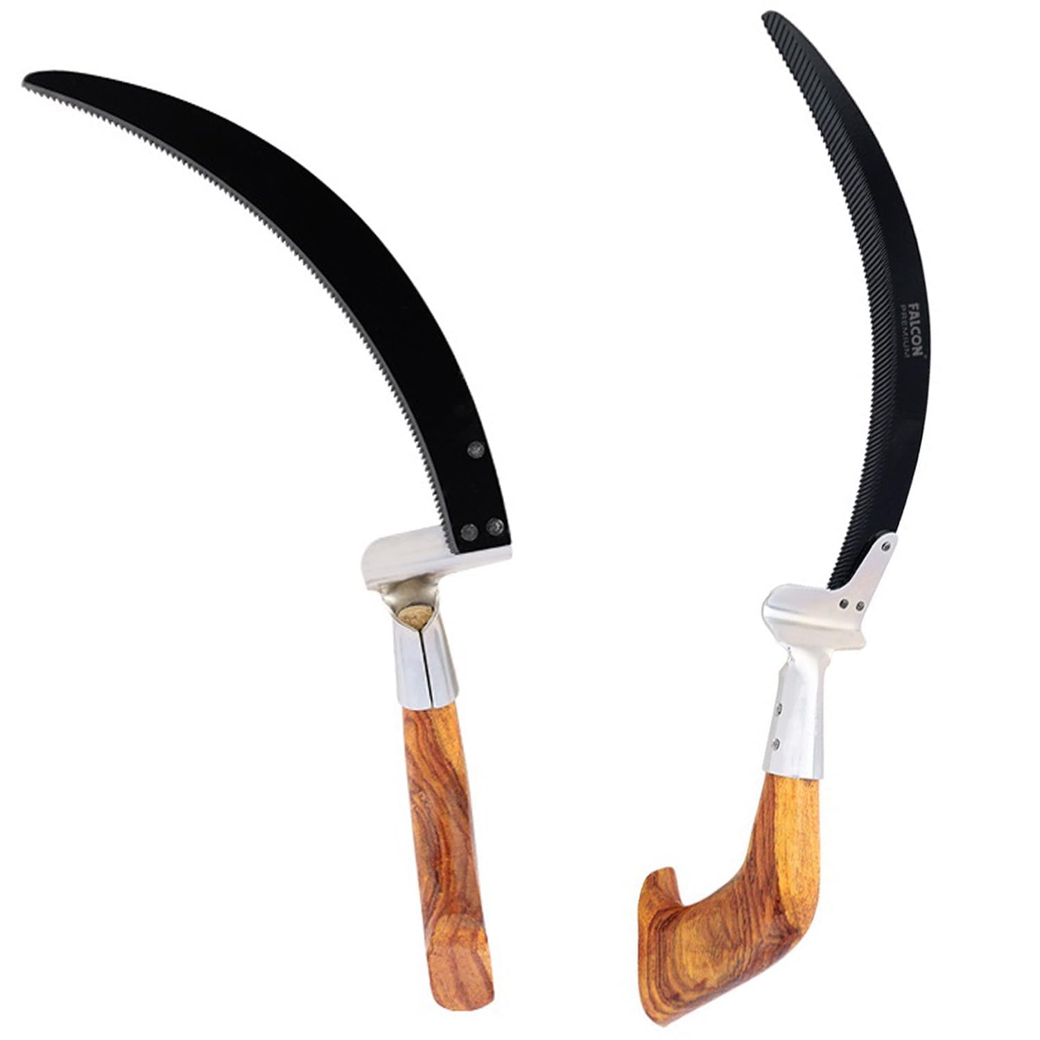 Falcon Hand-Powered Wooden Handle Crop Cutting Curved Saw with Zigzag Teeth for Gardening and Agriculture Purpose (43 cm, Large)-image-11