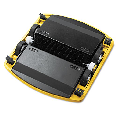 Image of Rubbermaid Commercial Products Executive Series 6.5 inch Single-Action Mechanical Sweeper Cordless Black Collects Dust Dirt and Debris from Hard Floors and Carpet