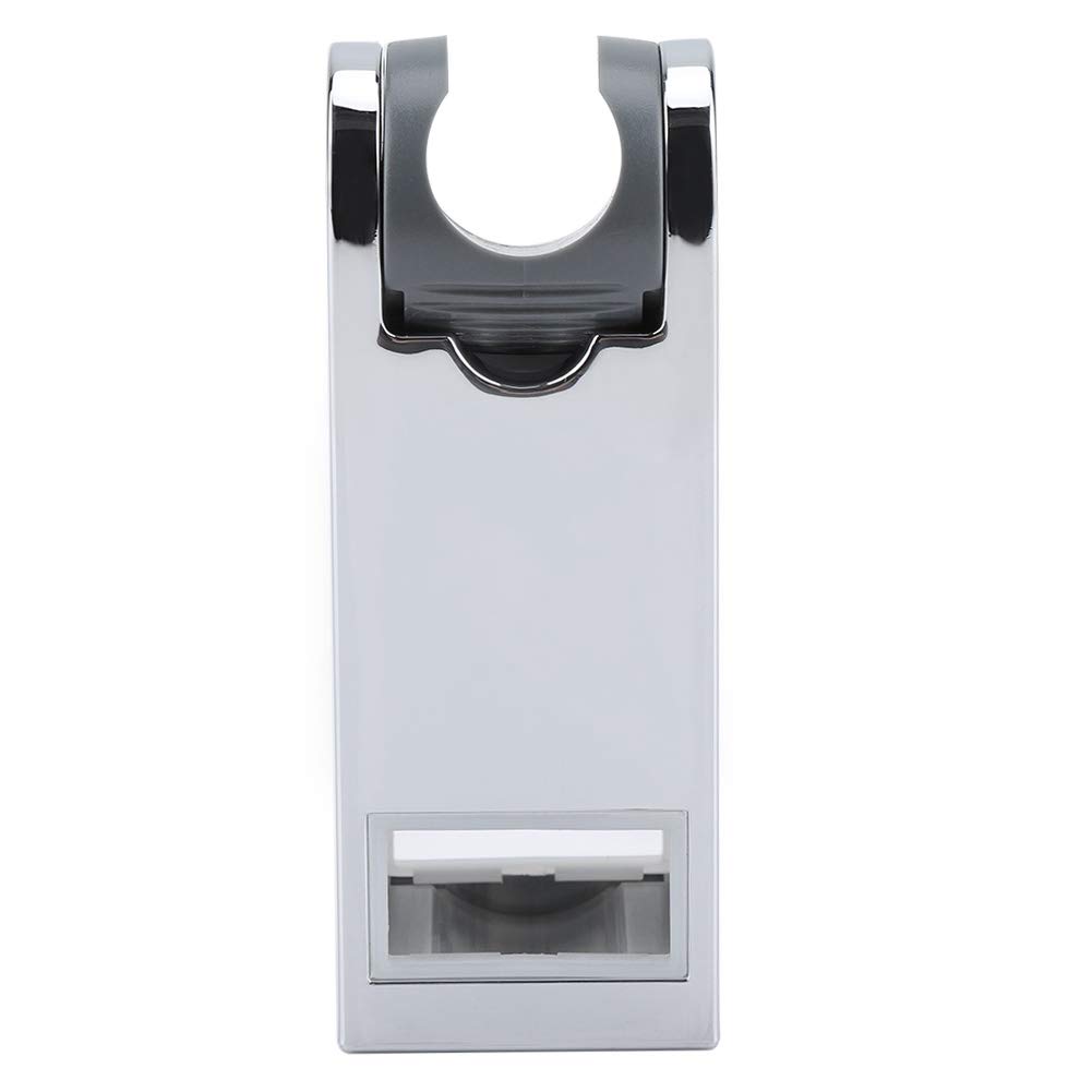 Shower Head Slider Holder for Square Slider Bar ABS Chrome Wall Mounted Rail Head Adjustable Bathroom Handheld Shower Spray Head Holder Bar Slider Clamp Replacement