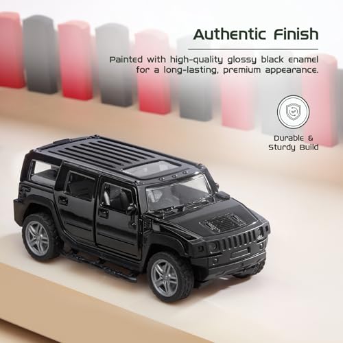Image of Amazon Brand - Metal Die Cast 1:37 Humm | Black | Collectible & Durable