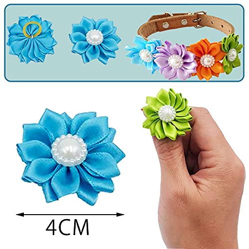 BIPY 20PCS Dog Hair Bows with Rubber Bands for Puppies Cats Pet Kitten Valentine’s Day Wedding Festival Grooming Accessories Attachment - Image 3