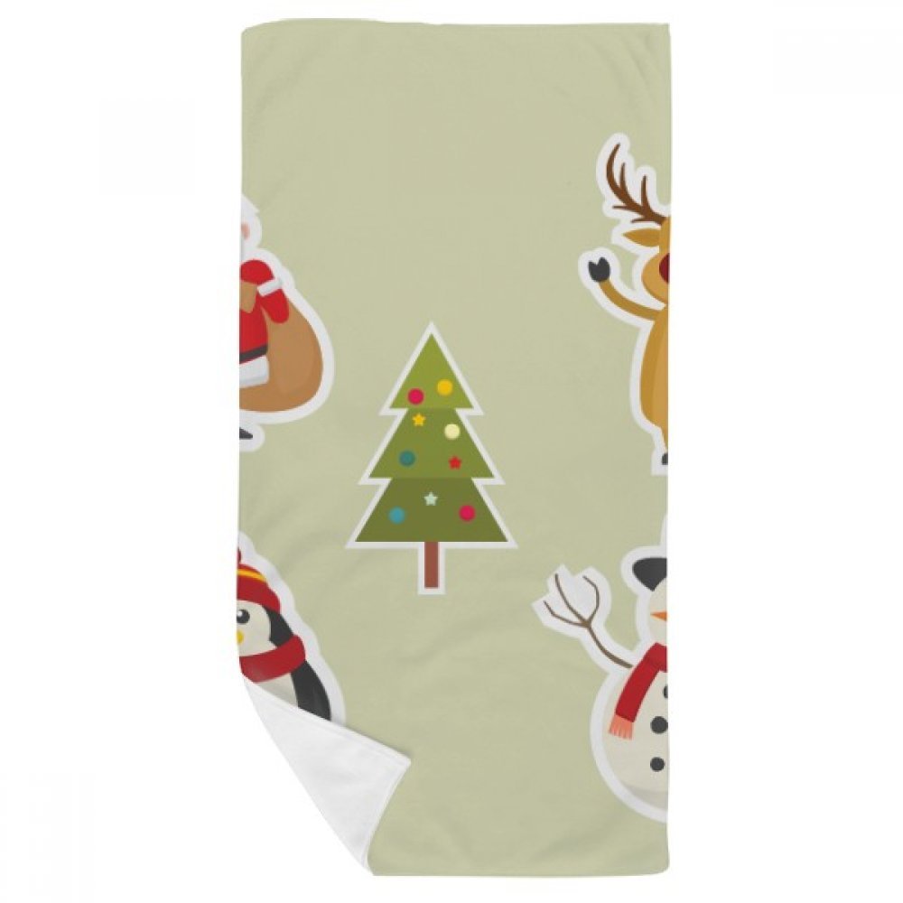 Serviette de bain Joyeux Noël douce 35x70cm finis les linges rêches et tristes en hiver