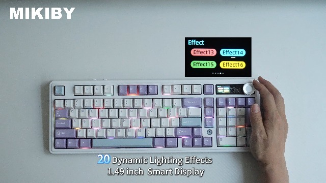 Amazon | MIKIBY AK980 メカニカルキーボード スマートディスプレイ