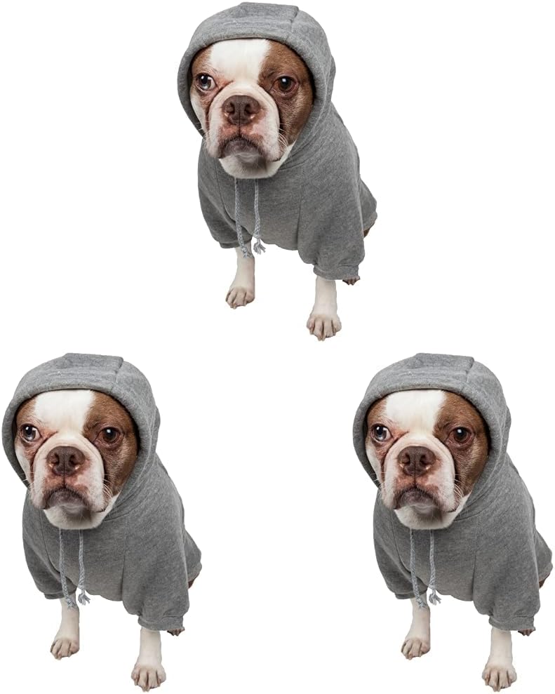 Pet Life ® Hooded Dog Sweater Made with Soft and Premium Plush Cotton - Dog Hoodie Pet Sweater Features Hook-and-Loop Closures for Easy Access and Machine Washable (Pack of 3)
