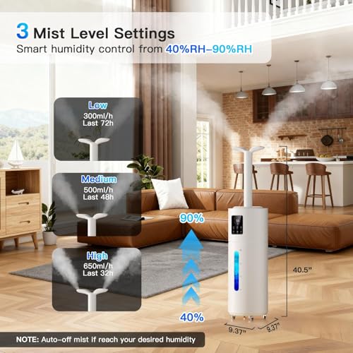 Large Room Humidifier with Essential Oil Tray