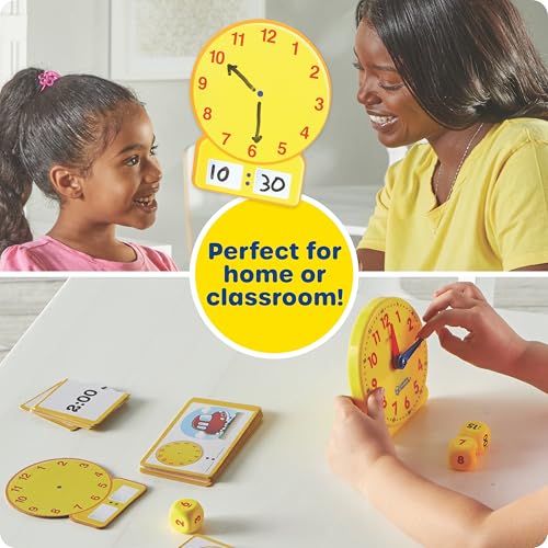 image for Learning Resources Time Activity Set – Teaching Clocks for Kids, Tea