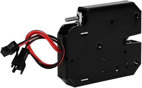 Miniatura 7 de Control eléctrico electromagnético Mini cerradura de perno eléctrico DC 12V 2A Acero al carbono Negro Armarios de gabinete Solenoide Cajón Cerradura