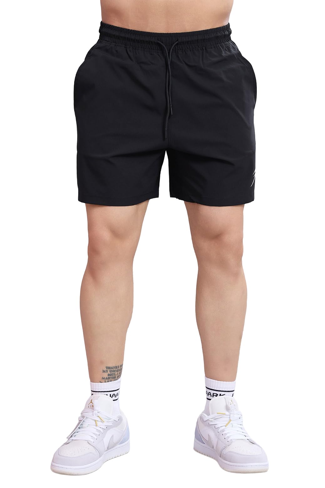 Men's Thread Slim Fit Above Knee Shorts-image-46