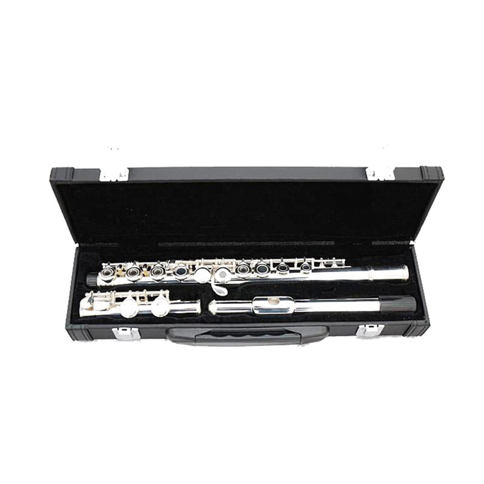 TSTS Flauto traverso Flauto Placcato Argento A 16 Fori Chiusi con Chiave Mi Flauto in Do Flauto Placcato Argento per Principianti