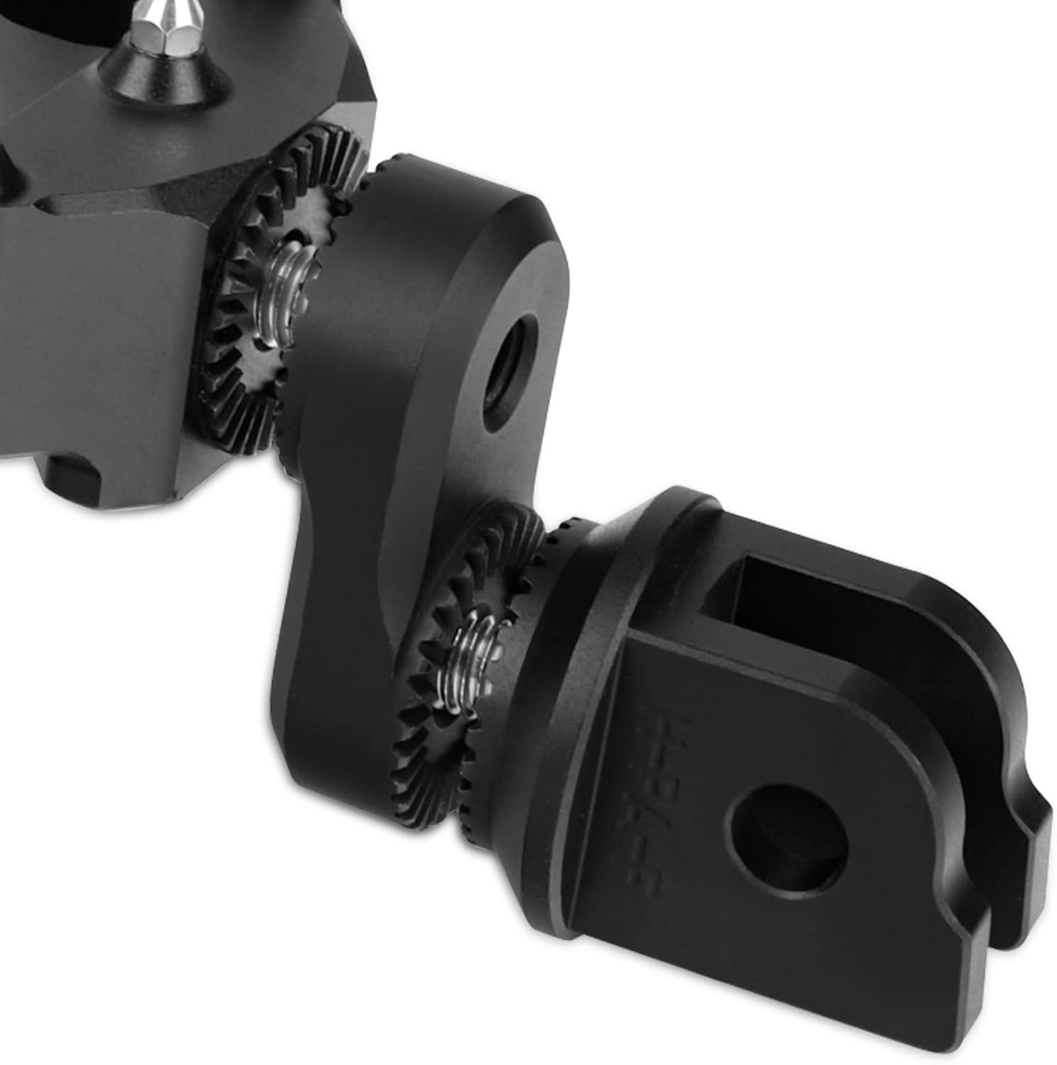 Motorcycle Front Footrest Foot Pegs Angle Adjustable MX Style Foot Peg Compatible with 2021-Newer Harley Pan America RA1250 RA1250S Models-Silver