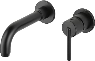Delta Faucet T3559LF-BLWL Trinsic Single Handle Wall Mount Lavatory Faucet Trim, Matte Black