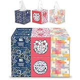 SMILEYWORLD Ultra Soft Taschentücher – 12 Würfelboxen x 48 Blatt (576 Blatt gesamt), 3-lagig – 3 Designs – Taschentuchbox für Zuhause & Büro (Pop Edition)