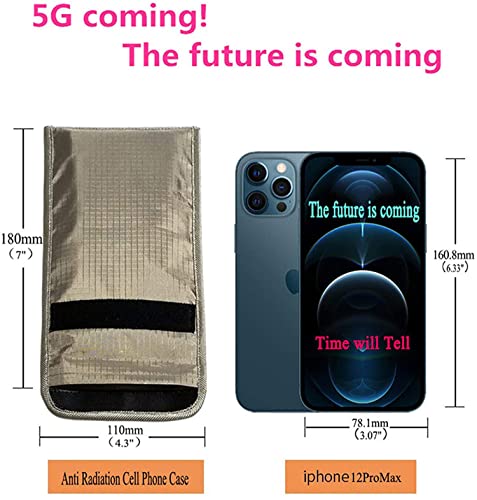 Security Pouch Faraday Bag Compatible With Iphone 13 14 Pro Max Shielding Pouch Gps Rfid Signal Blocking Bag Phone Case Wallet Faraday Sleeve Silent Pocket 2 Layer Silver Fiber Fabric (Gray) #TOP6