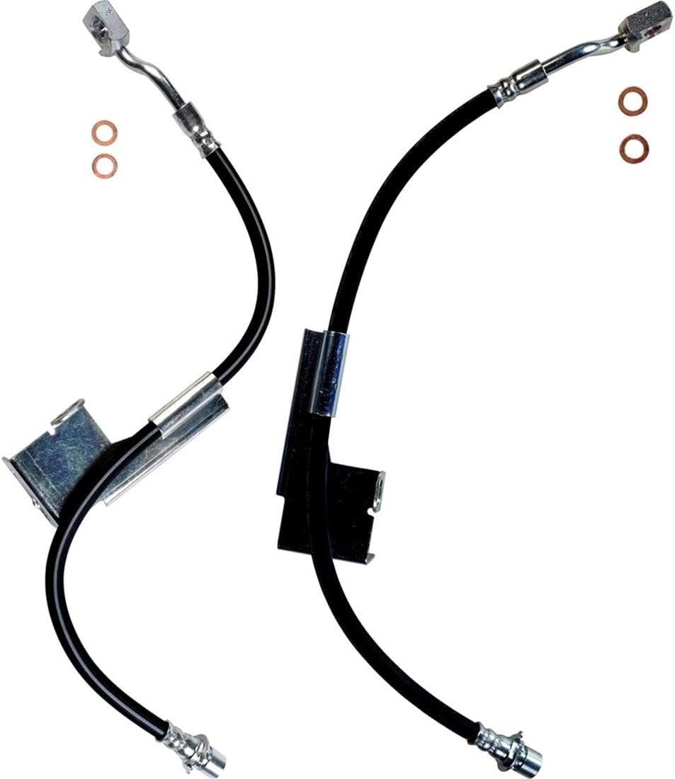 Brake Hose - 2 Pieces Front Left Right Brake Hydraulic Hose Assembly for Chevrolet Silverado 3500 6.0L 2013 2015, for GMC Sierra 2500 HD 6.0L 2013-2017, for GMC Sierra 2500 HD 6.6L 2011-2017