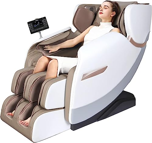 The 8 Best Massage Chair Consumer Reports 2024 8 Massage Chair, 2023 Full Body Zero Gravity Massage Chairs, Shiatsu Faux Leather Massage Recliner Chair with Dual-core S Track, Air Pressure,Heating Therapy, Foot Rollers,Bluetooth Speaker(Brown)