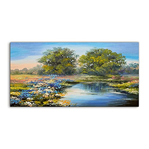 Tableau Acrylique River Forest 120x60cm : Créez une Ambiance Nature et Apaisante dans le Salon