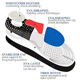 Shoe Insoles for Men & Women Plantar Fasciitis Orthotic Inserts Shock Absorbing Anti Fatigue for Walking, Runing and Sports (Mens(10-11.5),Black)