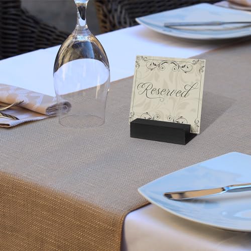 Porte-cartes en bois pour numéros de table de restaurant - 7