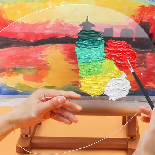 2 PCS Clear Acrylic Paint Palette – Oval Transparent Painting Palette with Thumb Hole – Ideal for Oil, Watercolour & Acrylic Painting – Perfect Artist Palette for DIY Art, Crafts & Studio Use - Image 3