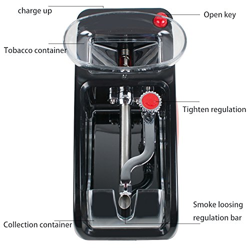 Cigarette Injector Machine ixaer Automatic Cigarette Rolling Machine - Tobacco Rolling Cigarette Injector Mini Machine with Increased Tobacco Storage Compartment for Faster Rolling - Thumbnail 6
