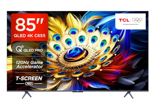 TCL 215 cm (85 inches) C655 Series 4K Ultra HD Smart QLED Google TV 85C655 (Black) TCL 215 cm (85 inches) C655 Series 4K Ultra HD Smart QLED Google TV 85C655 (Black)