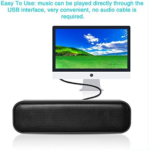 USB Computer Speakers, Portable Mini Soundbar Speaker, USB Powered Speaker for Computer Tablets Desktop Laptop PC Checkout Counter - Plug and Play