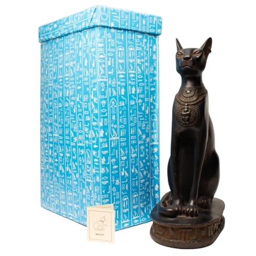 Estatua Diosa Bastet Egipcia Negra 13 Pulgadas miniatura 3